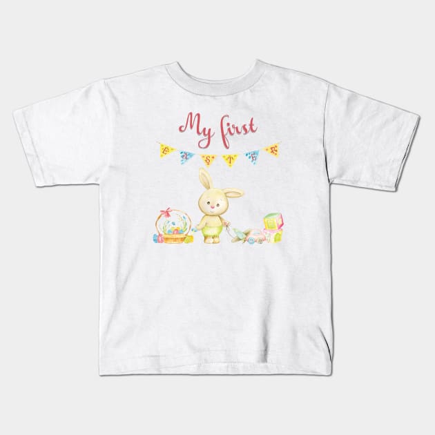 My first Easter design for your baby's very first Easter holiday celebration Kids T-Shirt by Be my good time